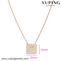 44168 african gold jewelry hot sale cheap 18k dainty simple square gold type copper alloy jewelry necklace